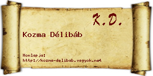 Kozma Délibáb névjegykártya