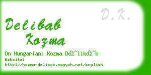 delibab kozma business card